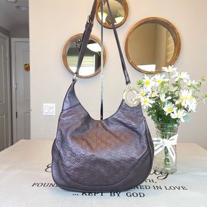 Gucci GG Logo Printed leather Shoulder Bag crossbody